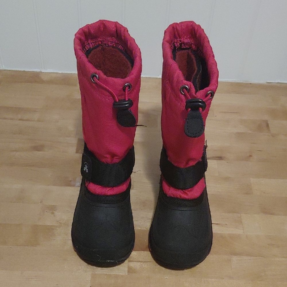 Pink and Black Winter Boots
